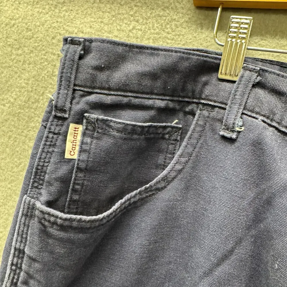 Carhartt FR Pants Mens 40x32 (40x31 ACTUAL) Blue Flame Resistant Canvas Work‎